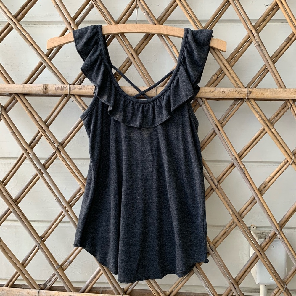 Chaser Tri-Blend Ruffle Tank - Picture 1 of 6